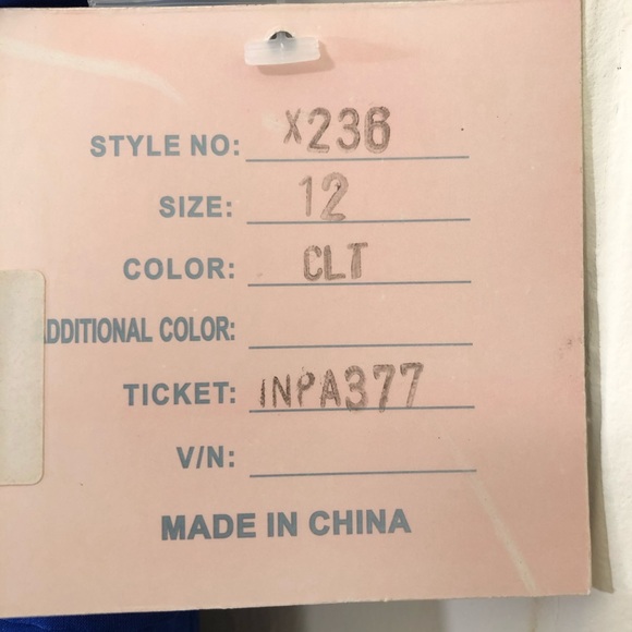 Blue Strapless Chiffon Gown - It Sparkles! - Picture 8 of 10